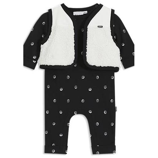BOSS tutina e gilet per neonati in confezione regalo, nero