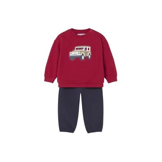 Mayoral tuta pullover e pantalone per bimbo rosso 18 mesi (86cm)