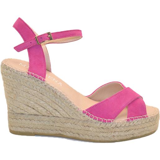 MACARENA alba25 espadrilles sandalo con tacco ante bungavilla