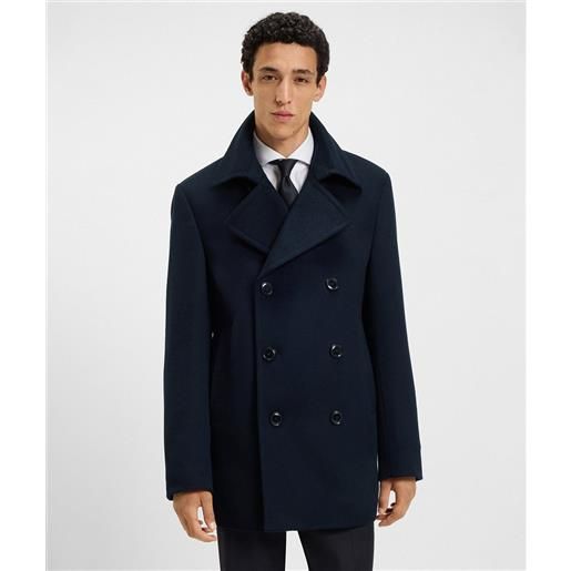 BOSS BLACK boss caban slim fit in lana e cashmere blu scuro uomo