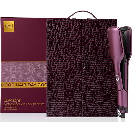Ghd duet style cherry chic 1 pz piastra dual asciugatura e piega capelli bagnati e asciutti cofanetto