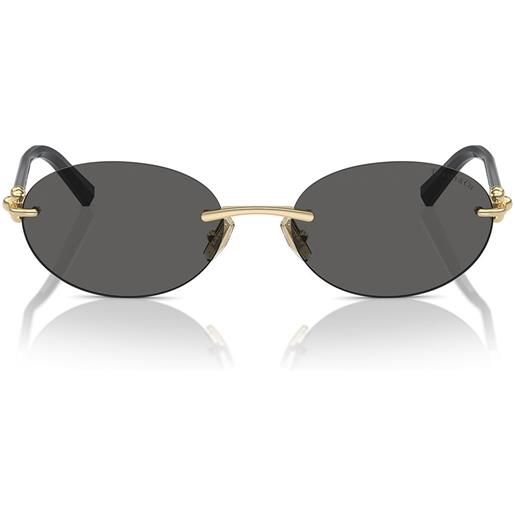 Tiffany & Co. occhiali da sole tf3104d 6216s4 oro pallido/grigio scuro donna