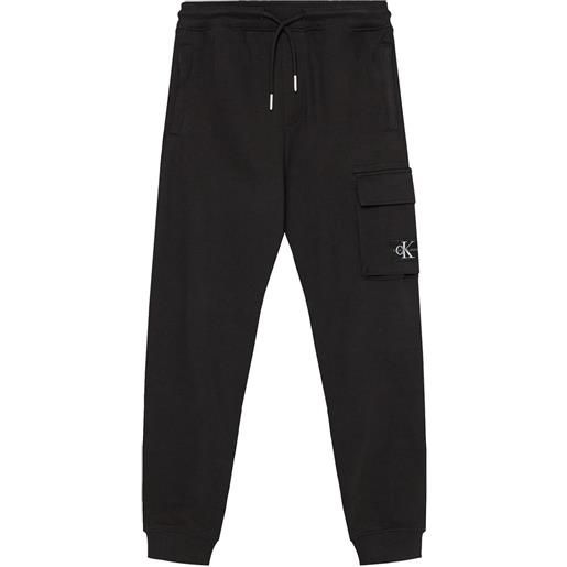 CALVIN KLEIN pantaloni badge polsino bambino