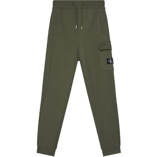 CALVIN KLEIN pantaloni badge polsino bambino