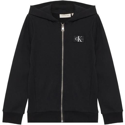 CALVIN KLEIN felpa full zip con cappuccio bambino
