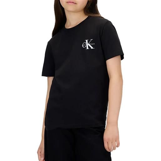 CALVIN KLEIN t-shirt mc logo cuore bambina