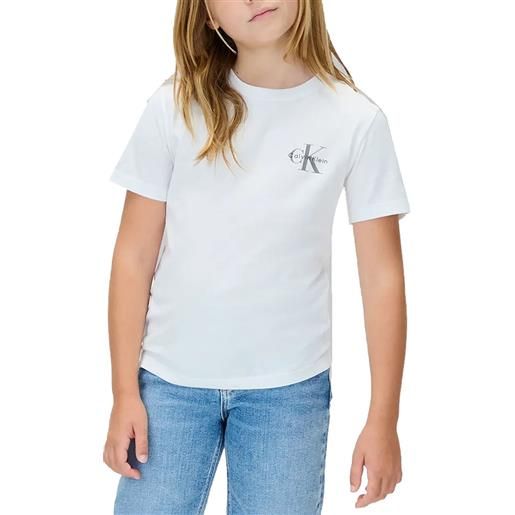 CALVIN KLEIN t-shirt mc logo cuore bambina