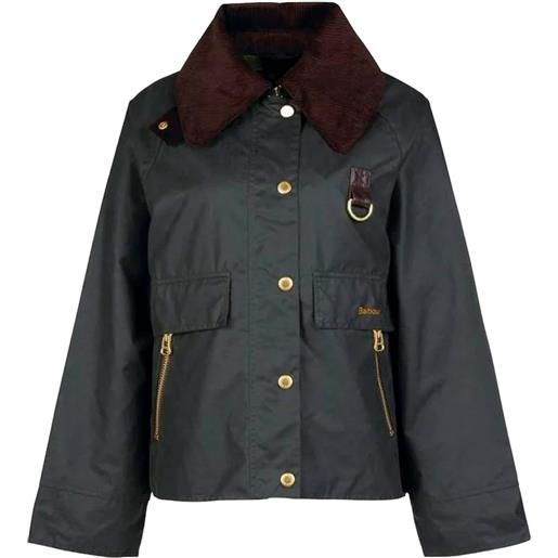 BARBOUR giacca corta con macro collo catton donna