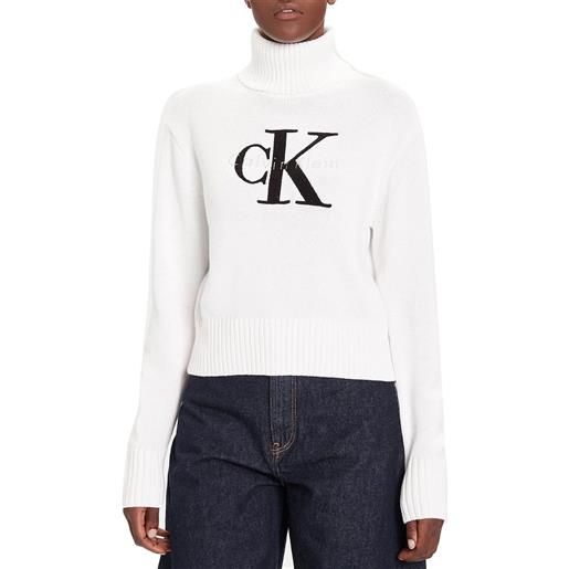 CALVIN KLEIN maglia dolcevita chenille donna
