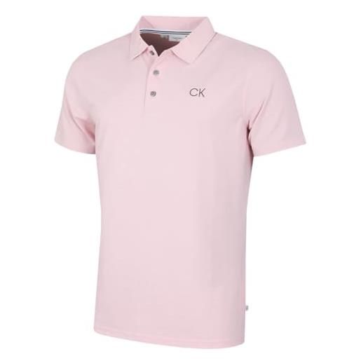 Calvin Klein 2025 polo da golf da uomo central eco light wicking - rosa baby - l