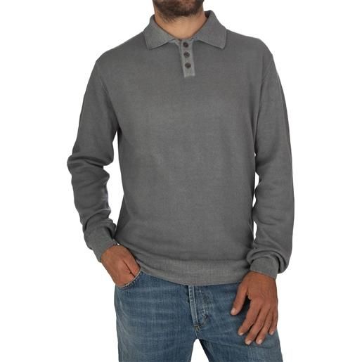 WOOL & CO | polo in maglia grigio