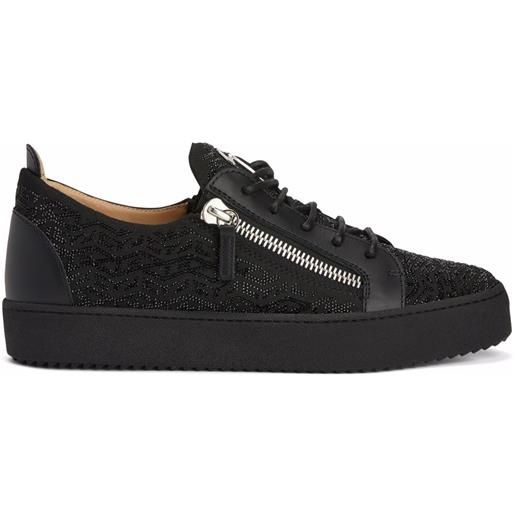 Giuseppe Zanotti sneakers frankie con doppia zip - nero