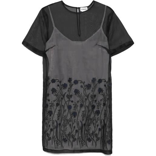 P.A.R.O.S.H. abito midi a fiori - nero