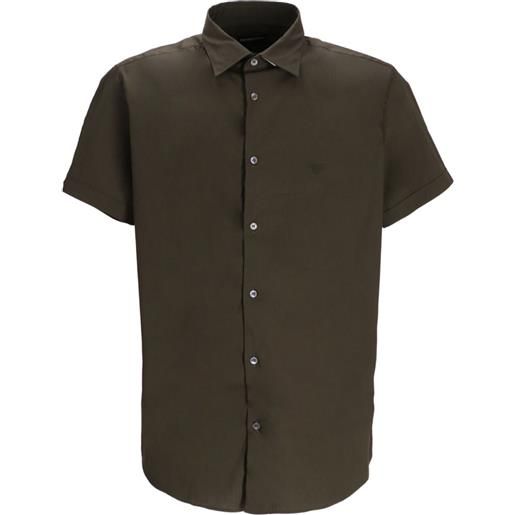 Emporio Armani camicia a maniche corte con bottoni - verde
