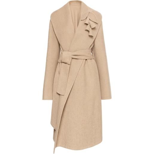 Oscar de la Renta cappotto con cintura - toni neutri