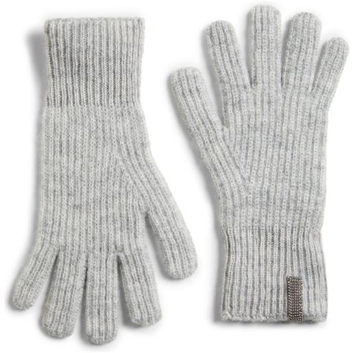 Brunello Cucinelli Kids guanti in cashmere - grigio