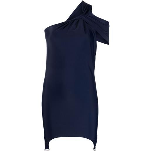 Courrèges abito corto monospalla - blu