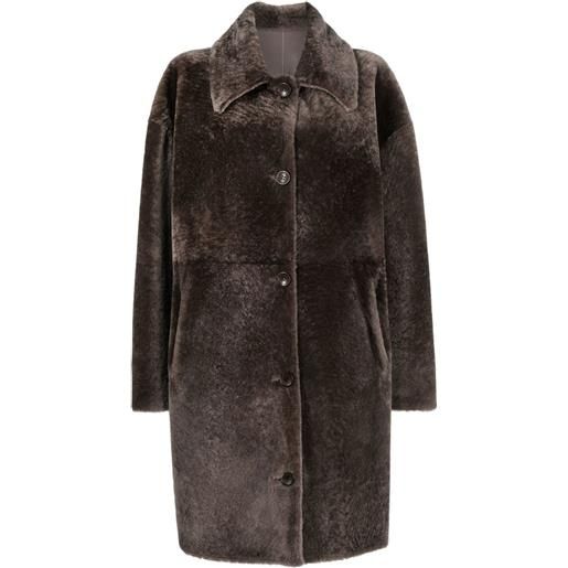 Giacca Bomber Audrey In Shearling Marrone – Stand Studio Donna, Taglia 40, Nuova Con Etichette