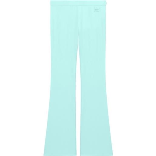 Courrèges pantaloni svasati a vita bassa - blu