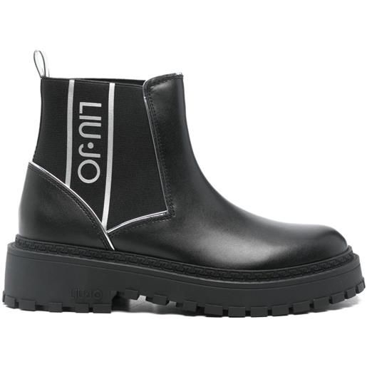 LIU JO stivali chelsea con logo - nero