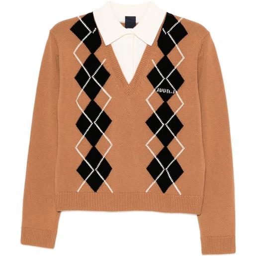 Juun.J polo a strati - marrone