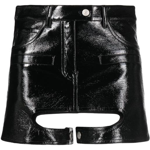 Courrèges minigonna chaps - nero
