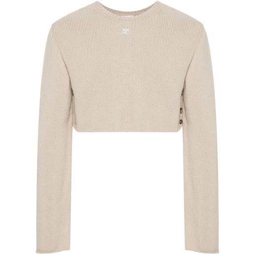 Courrèges maglione crop - toni neutri