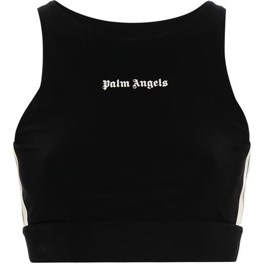Palm Angels top sportivo con stampa - bianco