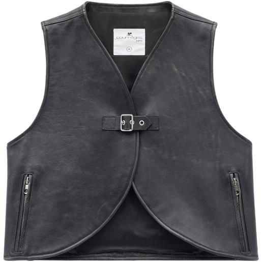 Courrèges canotta ellipse - nero