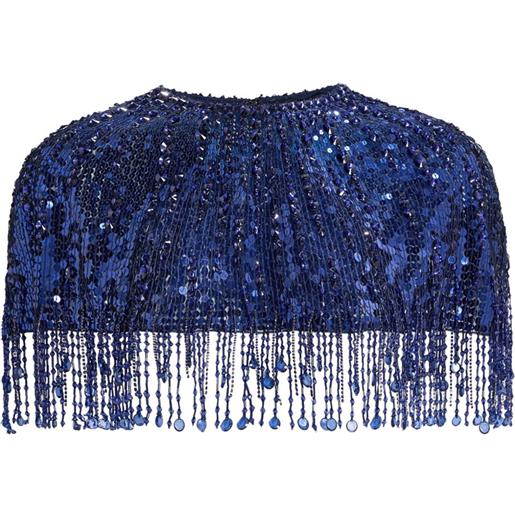 Jenny Packham abito lungo con paillettes - blu