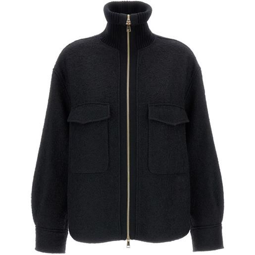 Moncler camicia con zip - nero