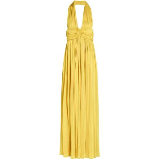 Giambattista Valli abito lungo con scollatura posteriore - giallo