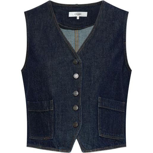 FRAME gilet denim - blu