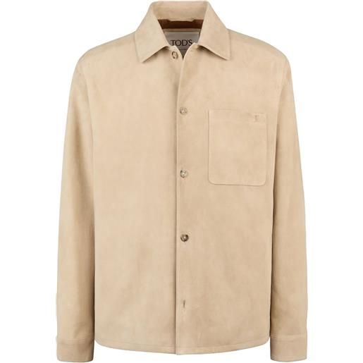 Tod's giacca-camicia pashmy - toni neutri