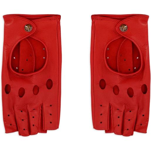 Valentino Garavani guanti in pelle traforati - rosso
