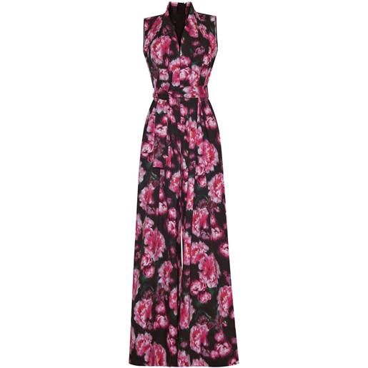 Adam Lippes tuta intera nansi con stampa - nero