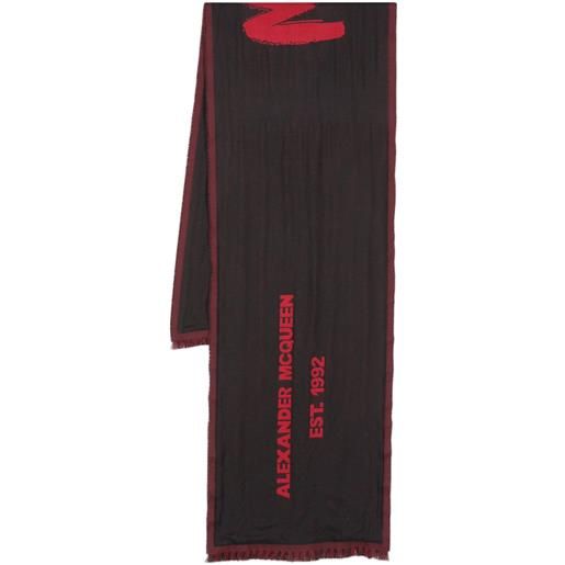 Alexander McQueen sciarpa graffiti - nero