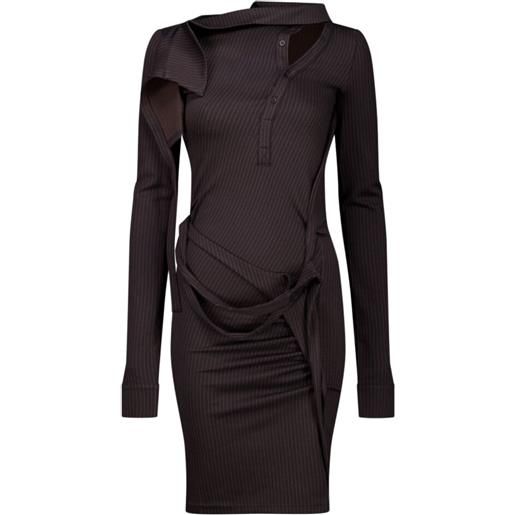 Ottolinger abito corto ada gessato - nero