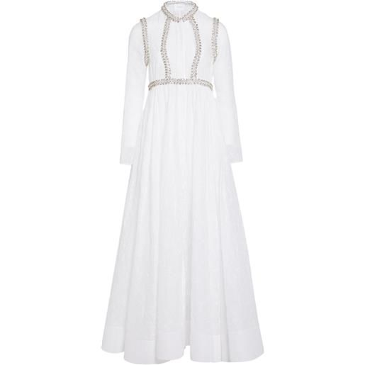 Giambattista Valli abito a maniche lunghe con decorazione - bianco