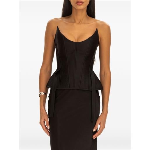 MOOS STUDIO corsetto black rabbit - nero