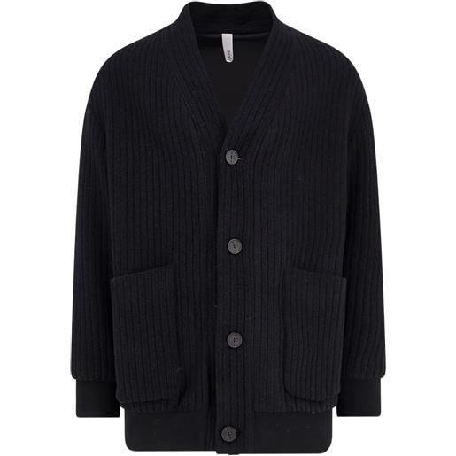 Hevo cappotto cimino a coste - nero