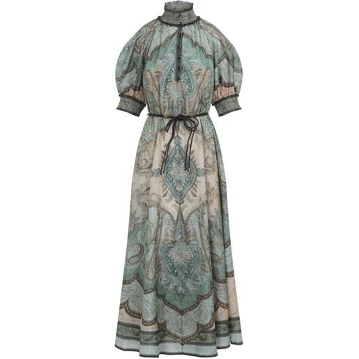 ZIMMERMANN abito a collo alto - blu