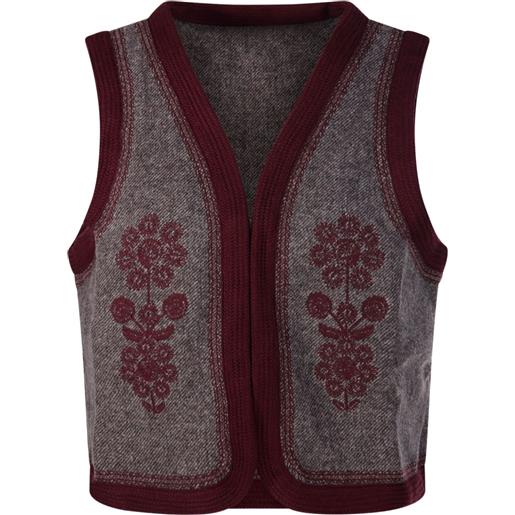 Antik Batik giacca will con ricamo a fiori - grigio