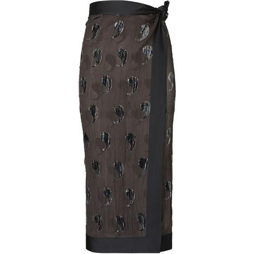 Tory Burch pareo con stampa paisley - marrone