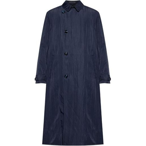 Giorgio Armani trench con ruches - blu