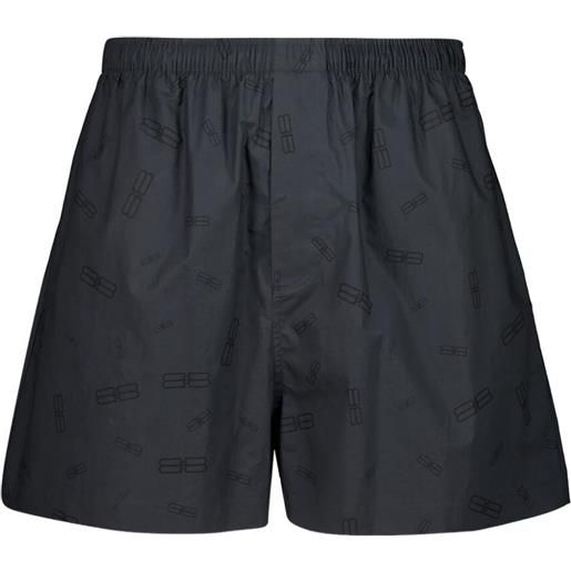 Balenciaga bermuda con logo - grigio