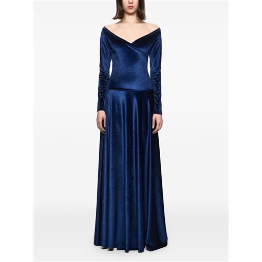 Atu Body Couture abito da sera in velluto - blu
