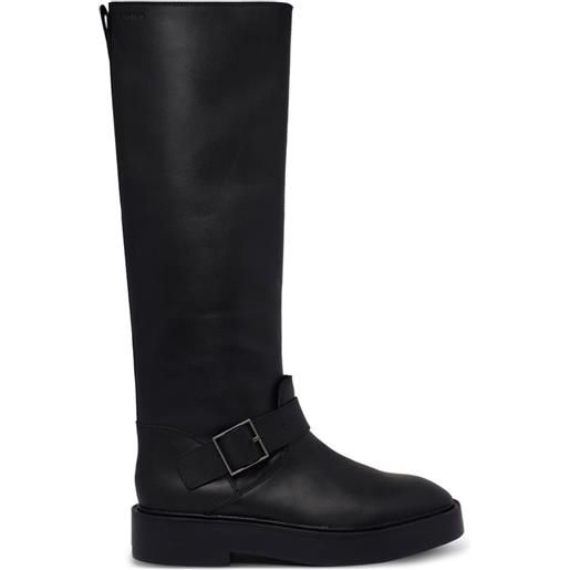 Calvin Klein stivali biker con fibbia - nero