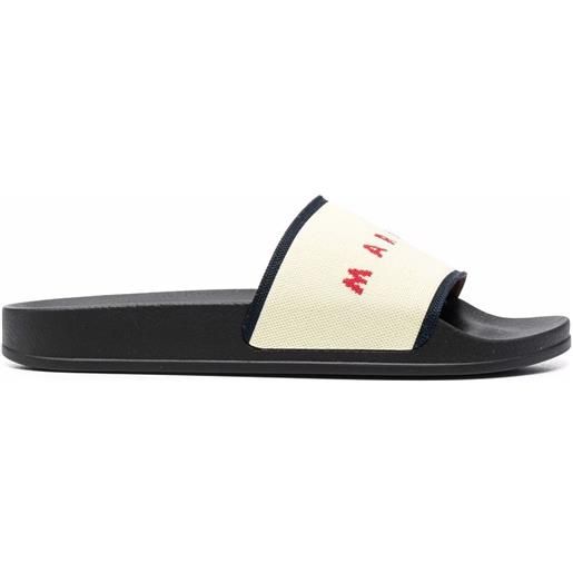 Marni sandali slides con stampa - toni neutri