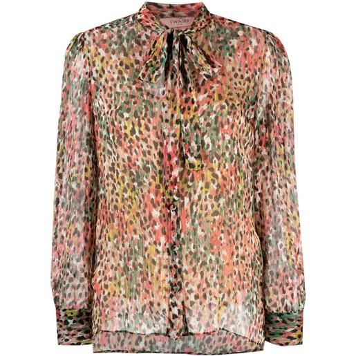 TWINSET blusa con fiocco - rosso